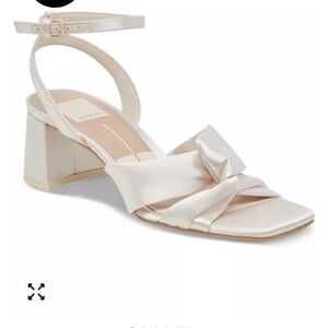 Elegant Cream Block Heel Sandals